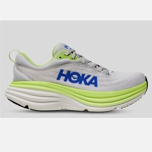 Hoka Bondi 8 Stardust/Lettuce/White Mens size 10 NEW!!!
